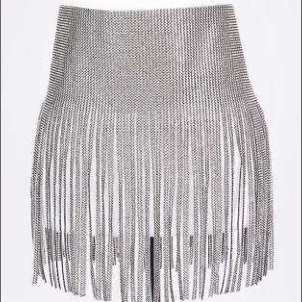Rhinestone Fringe Statement Belt